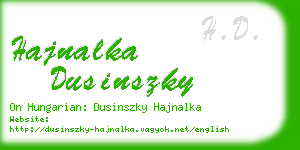 hajnalka dusinszky business card